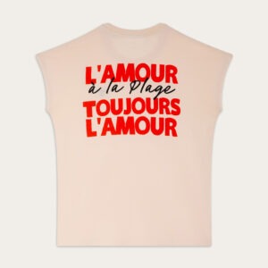 T-shirt L'Amour à la plage Crème La Boulisterie x JJXX Vol 6